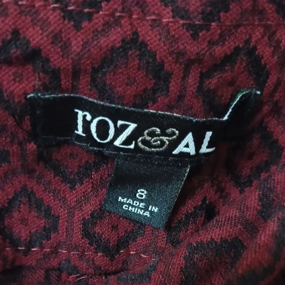 Roz & Ali Burgundy Skinny Pants